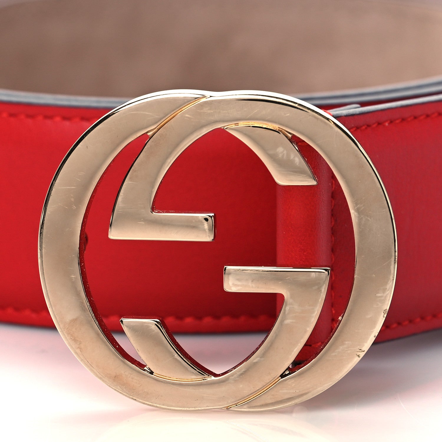 Gucci Moon Calfskin Interlocking G 37mm Belt 90 36 Tabasco 2 of 5