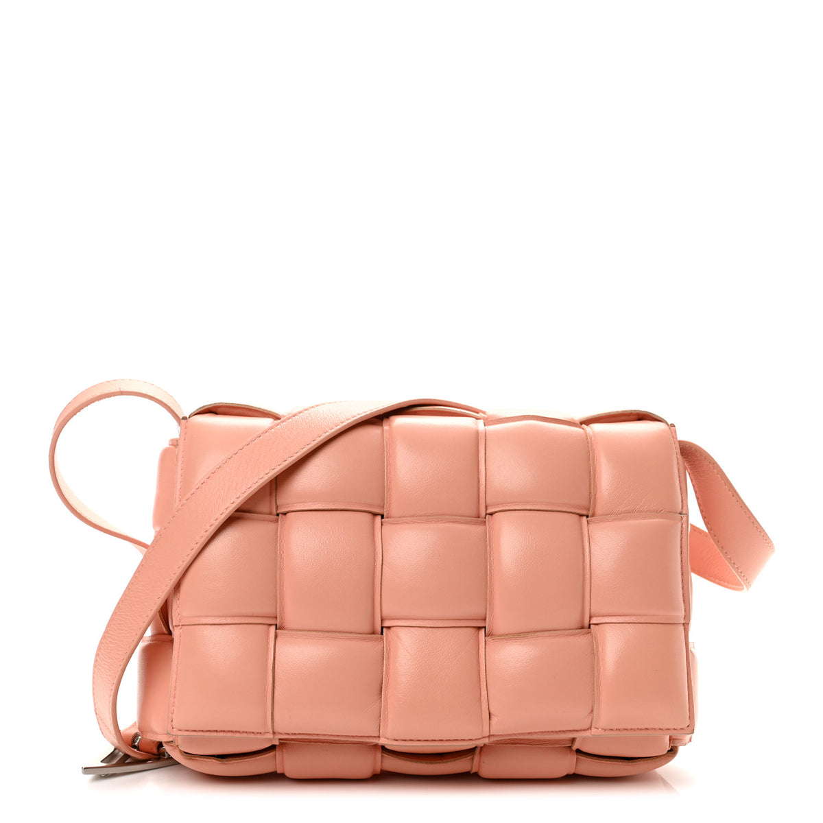 Bottega Veneta Nappa Maxi Intrecciato Padded Cassette Crossbody Bag Peachy 1 of 13