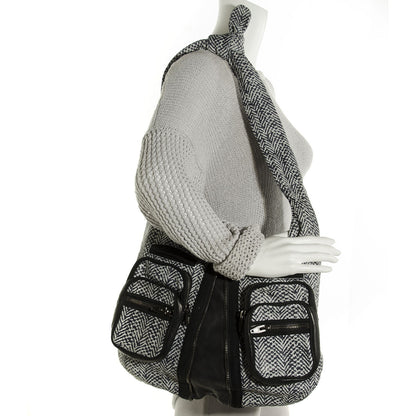 Alexander Wang Washed Lambskin Donna Hobo Black White 2 of 8