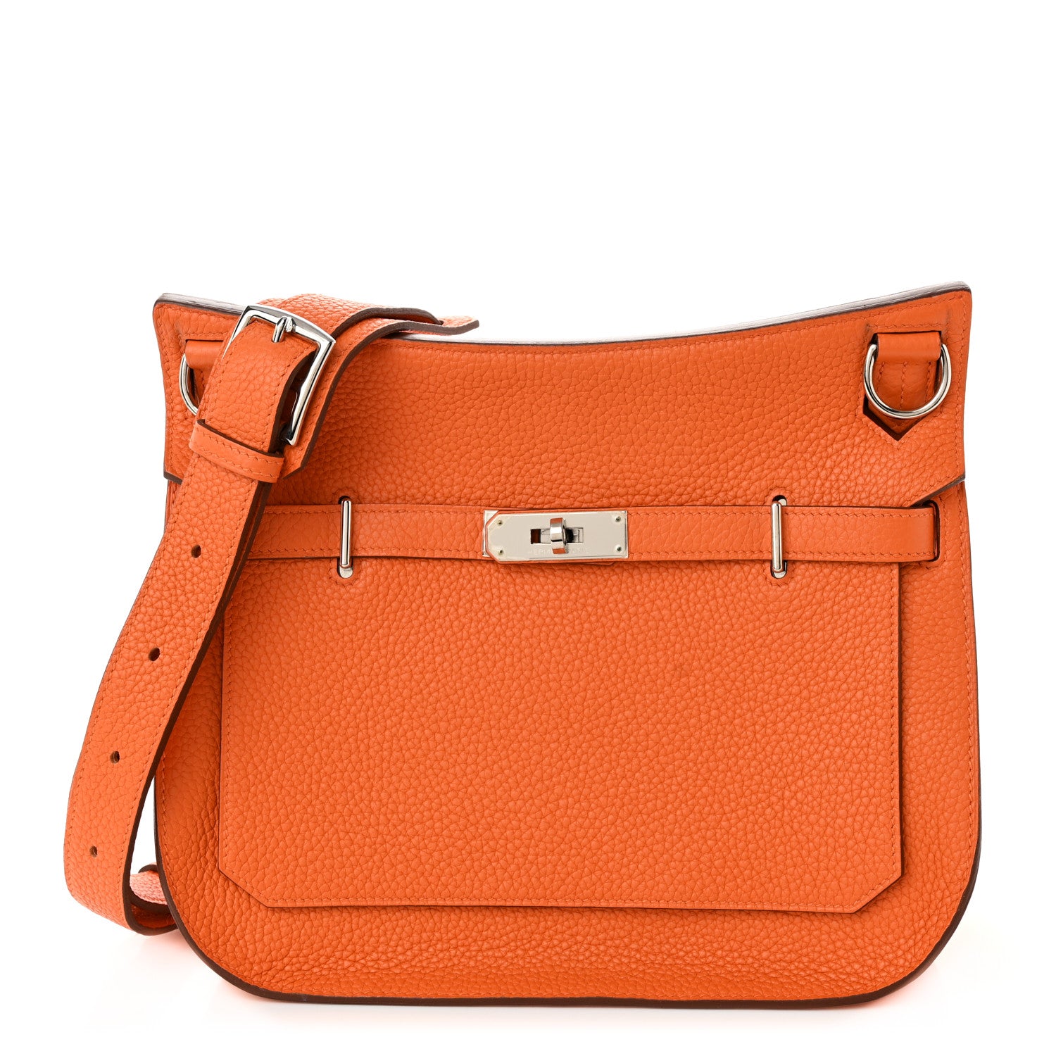 Hermes Taurillon Clemence Jypsiere 28 Orange 1 of 11