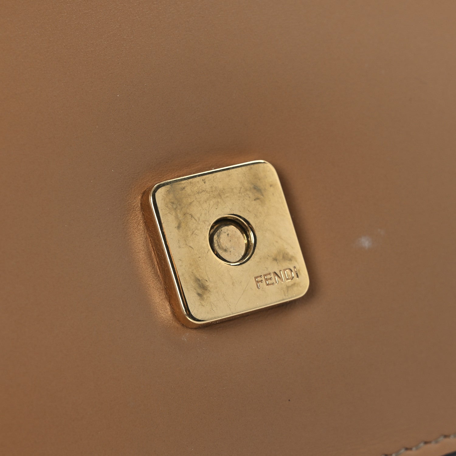 Fendi Vitello King Karligraphy Crossbody Bag Cuoio 12 of 14