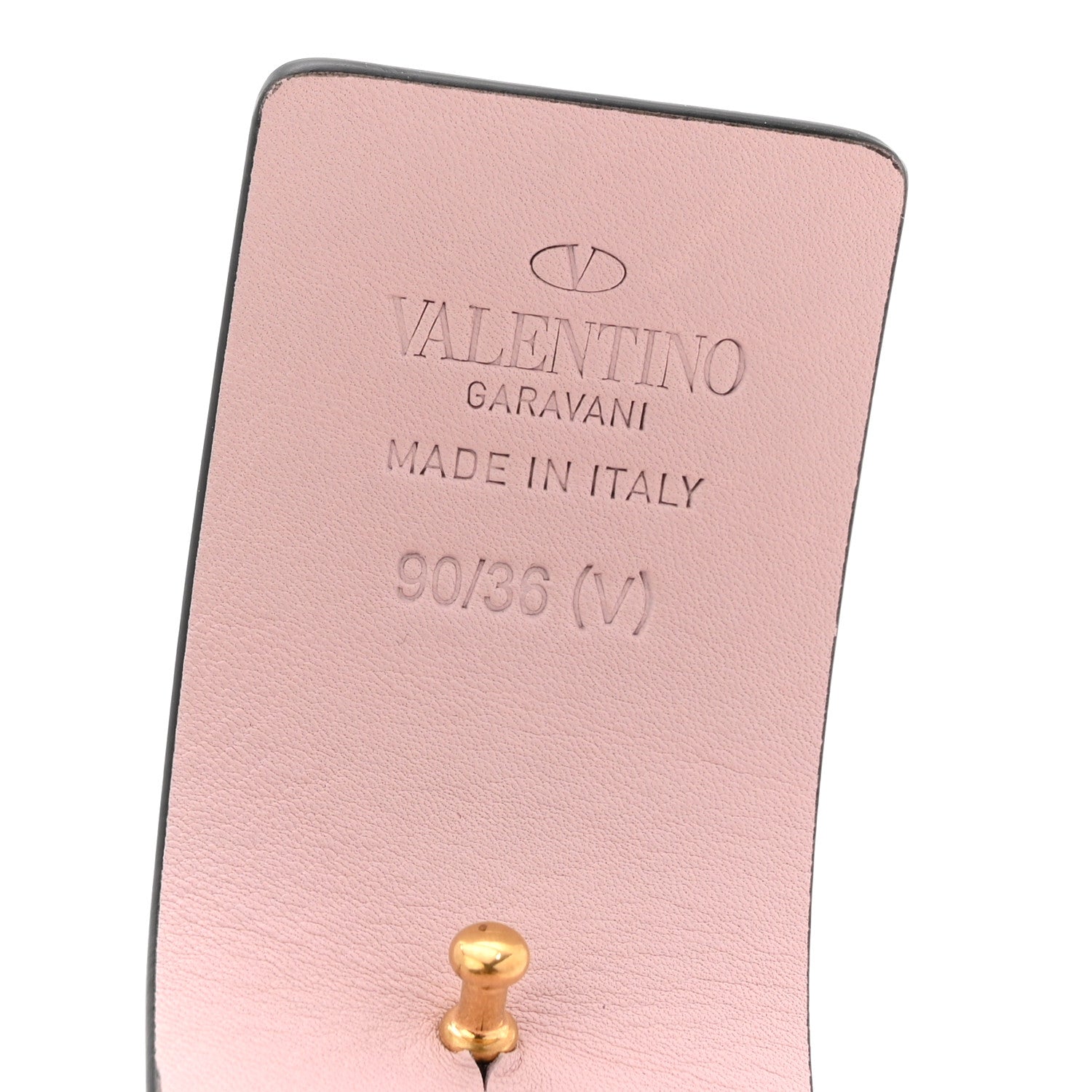 Valentino Garavani Crocodile Embossed Calfskin VLogo Belt 90 36