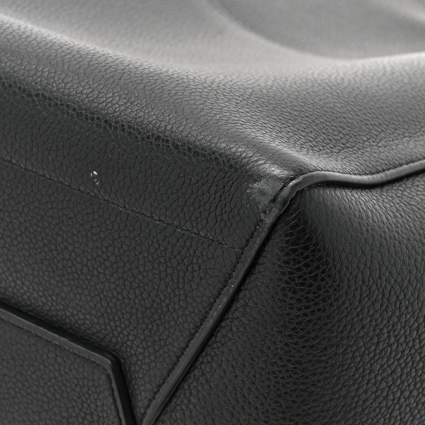 Soft Grained Calfskin Sangle Bucket Bag Black