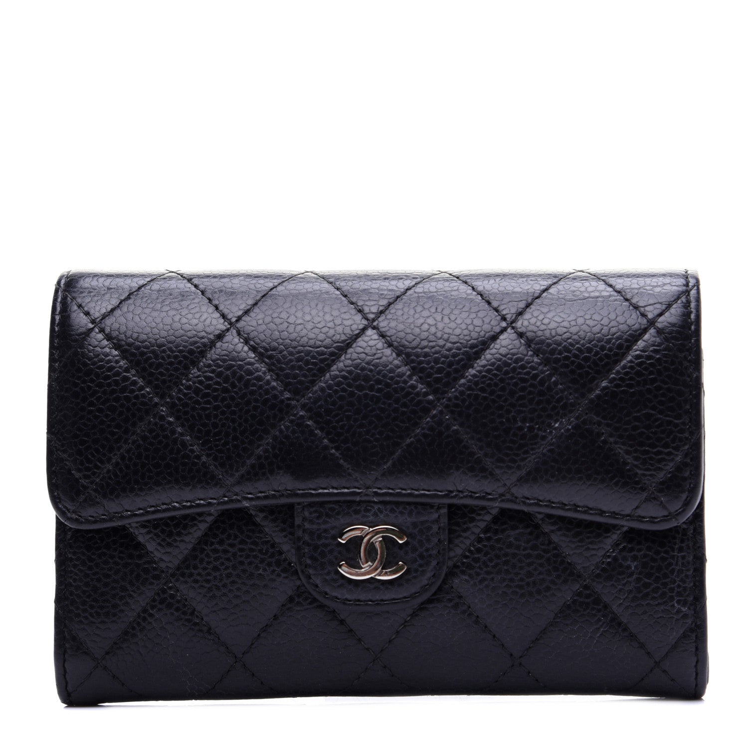 Chanel Caviar Quilted Small Flap Wallet Black 1 of 12