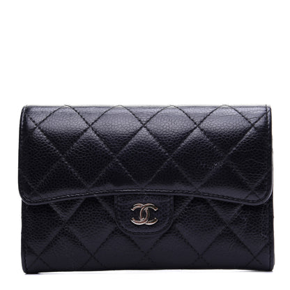 Chanel Caviar Quilted Small Flap Wallet Black 1 of 12