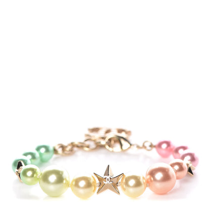 Chanel Pearl Cuba CC Bracelet Gold Multicolor 1 of 5