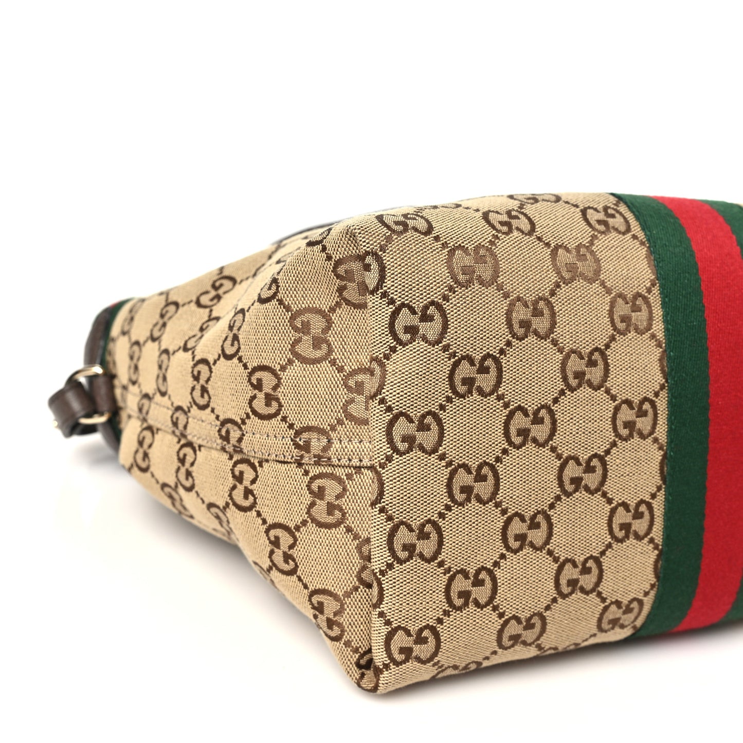 Monogram Web Small Giglio Tote Beige Dark Brown