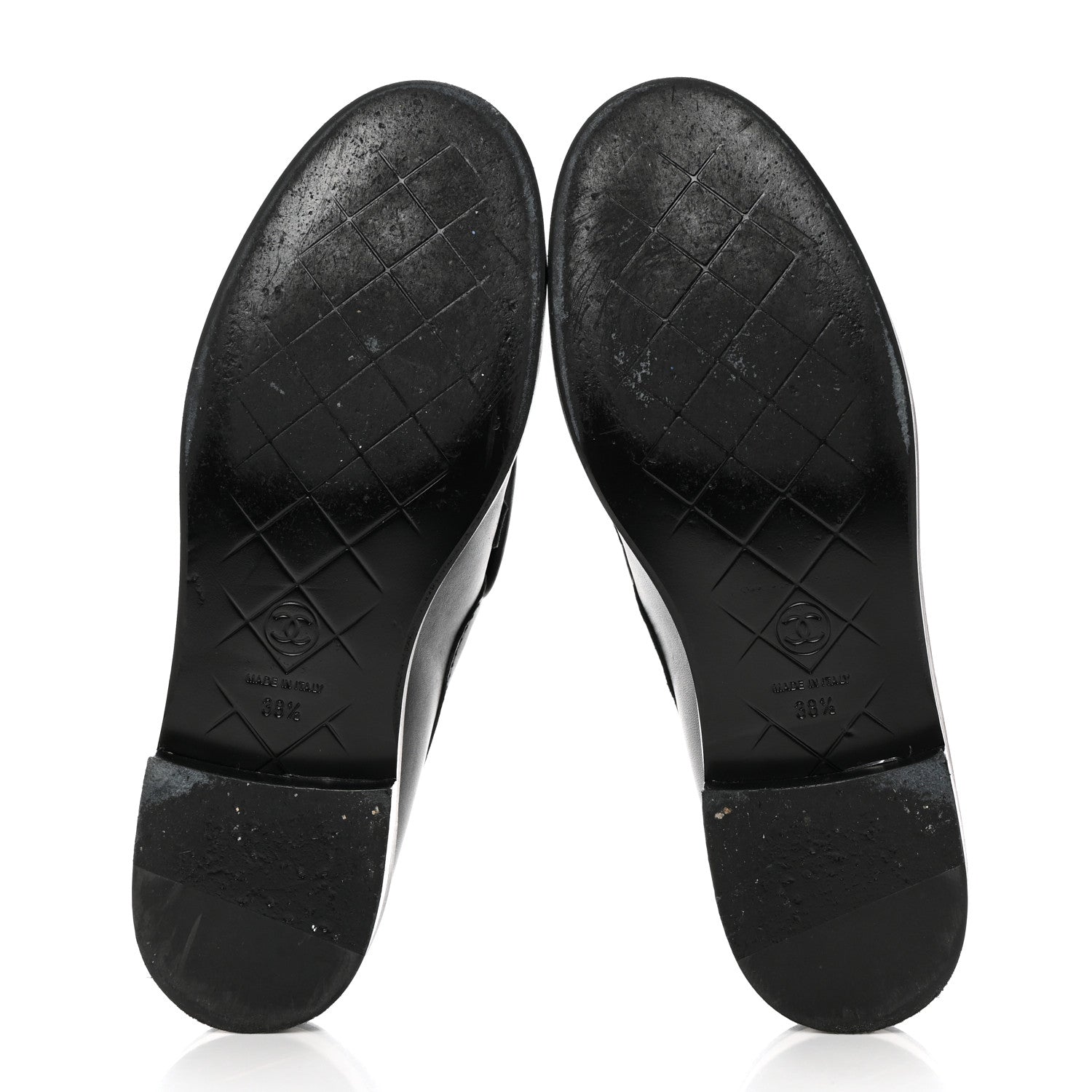 Chanel Lambskin Quilted CC Turnlock Loafers 38.5 Black 5 of 8