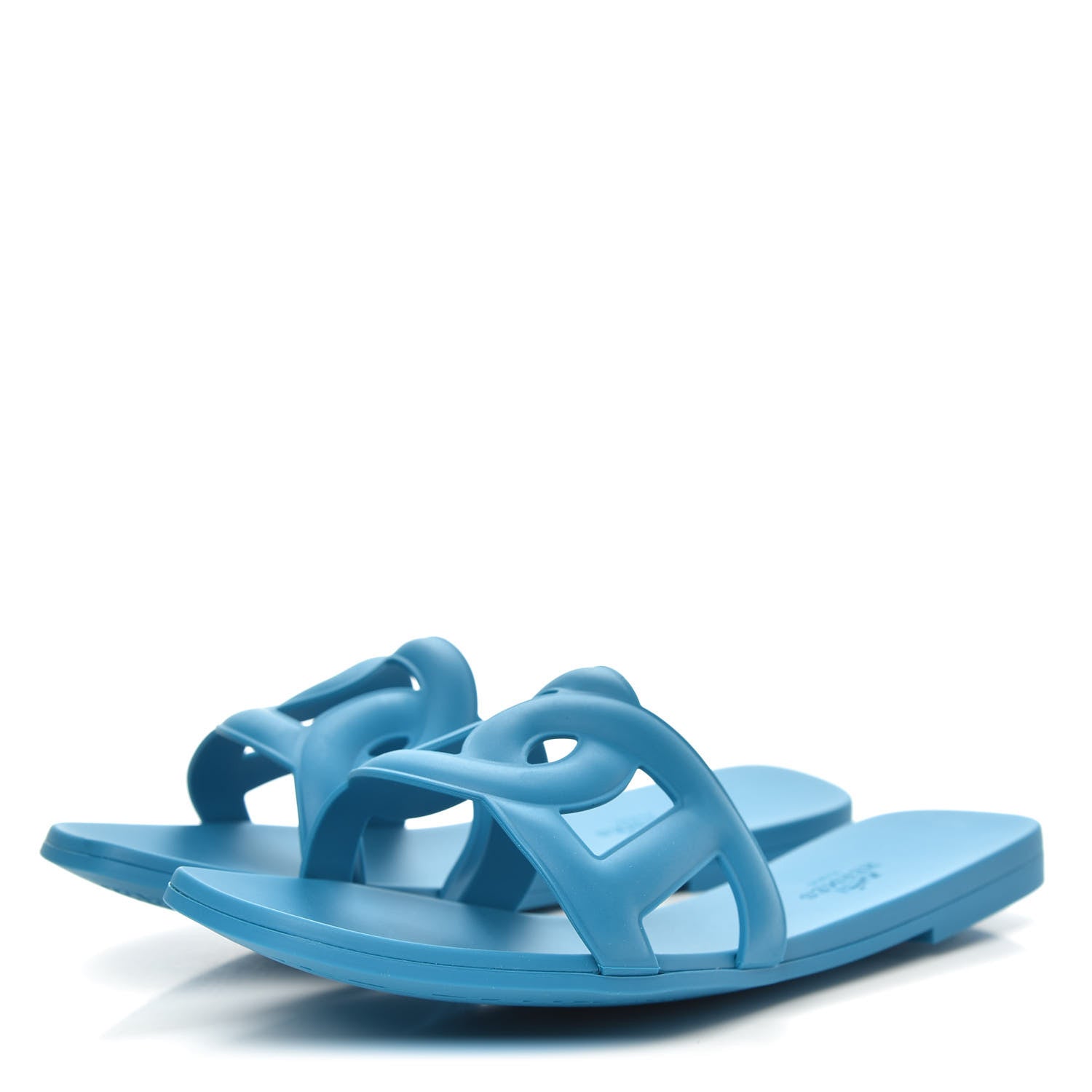 Hermes Rubber Aloha Sandals 38 Bleu Vif 3 of 8