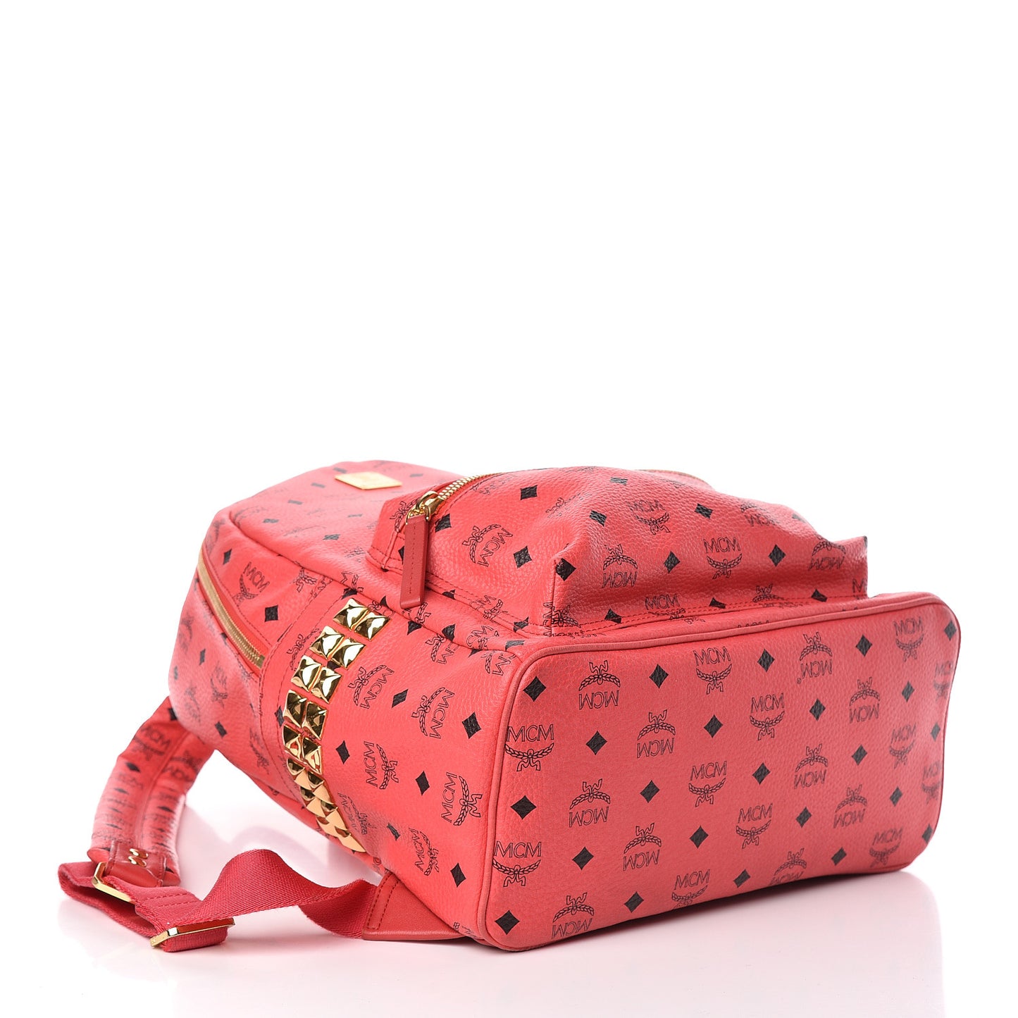Visetos Medium Side Stud Stark Backpack Coral