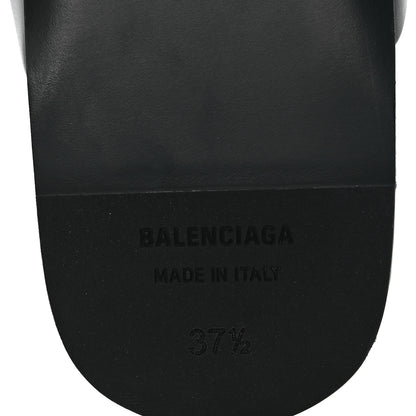 Balenciaga Soft Calfskin Flat Cosy BB Mule Slides 37.5 Black 7 of 10