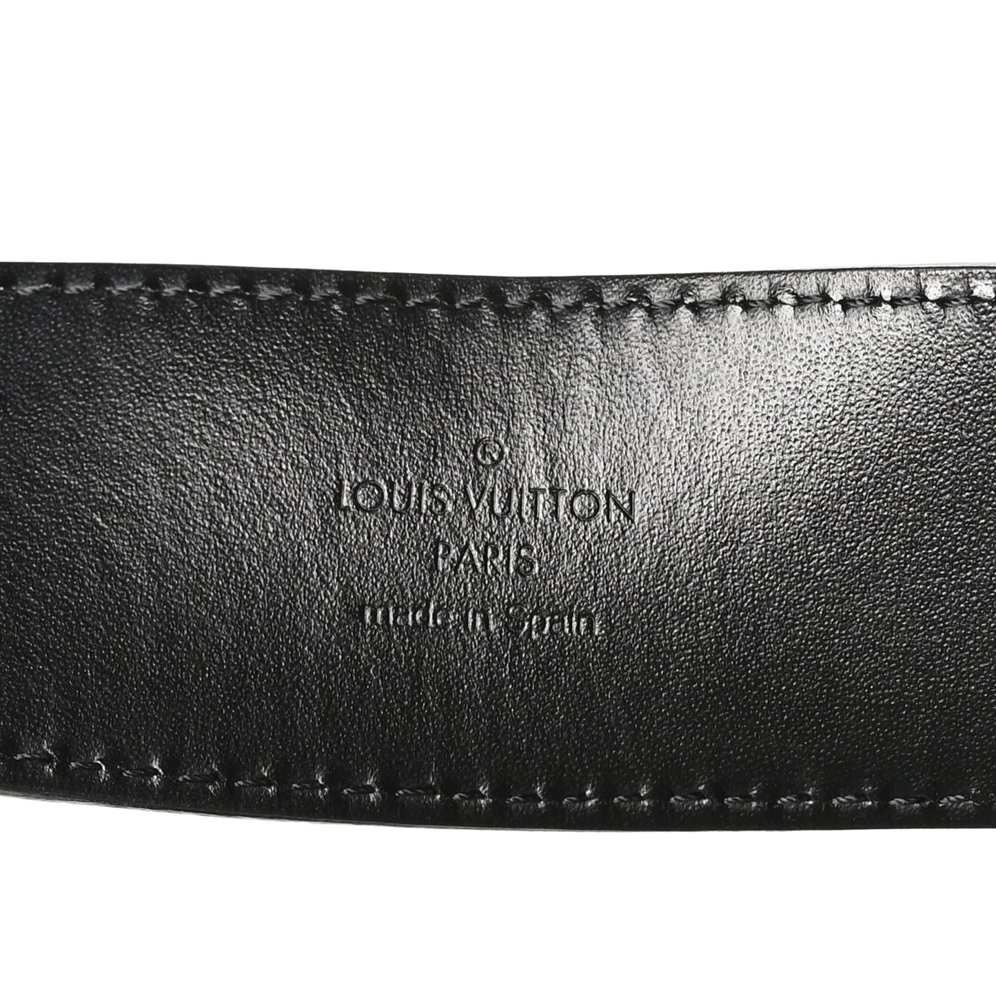 Suede Calfskin Mini Damier 40mm LV Initiales Belt 105 42 Black