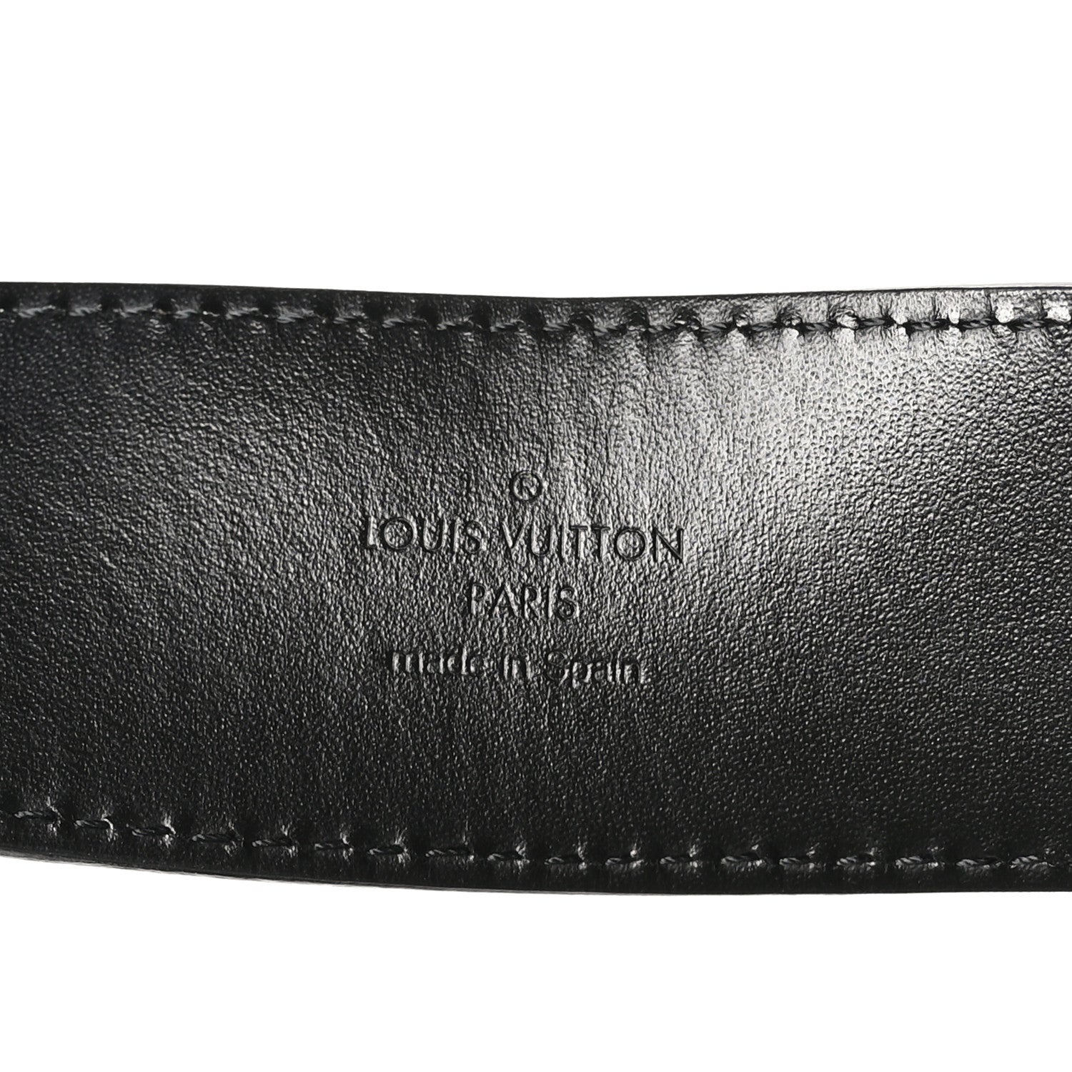 Louis Vuitton Suede Calfskin Mini Damier 40mm LV Initiales Belt 105 42 Black 4 of 7