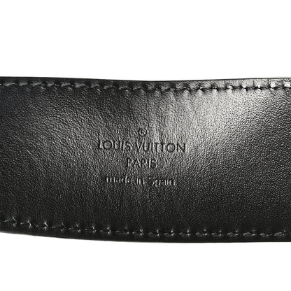 Louis Vuitton Suede Calfskin Mini Damier 40mm LV Initiales Belt 105 42 Black 4 of 7