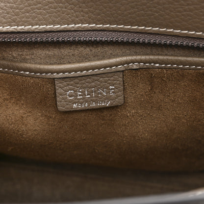 Celine Drummed Calfskin Nano Luggage Souris 6 of 10