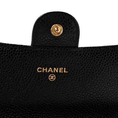 Chanel Caviar Quilted Large Gusset Flap Wallet Black 6 of 9