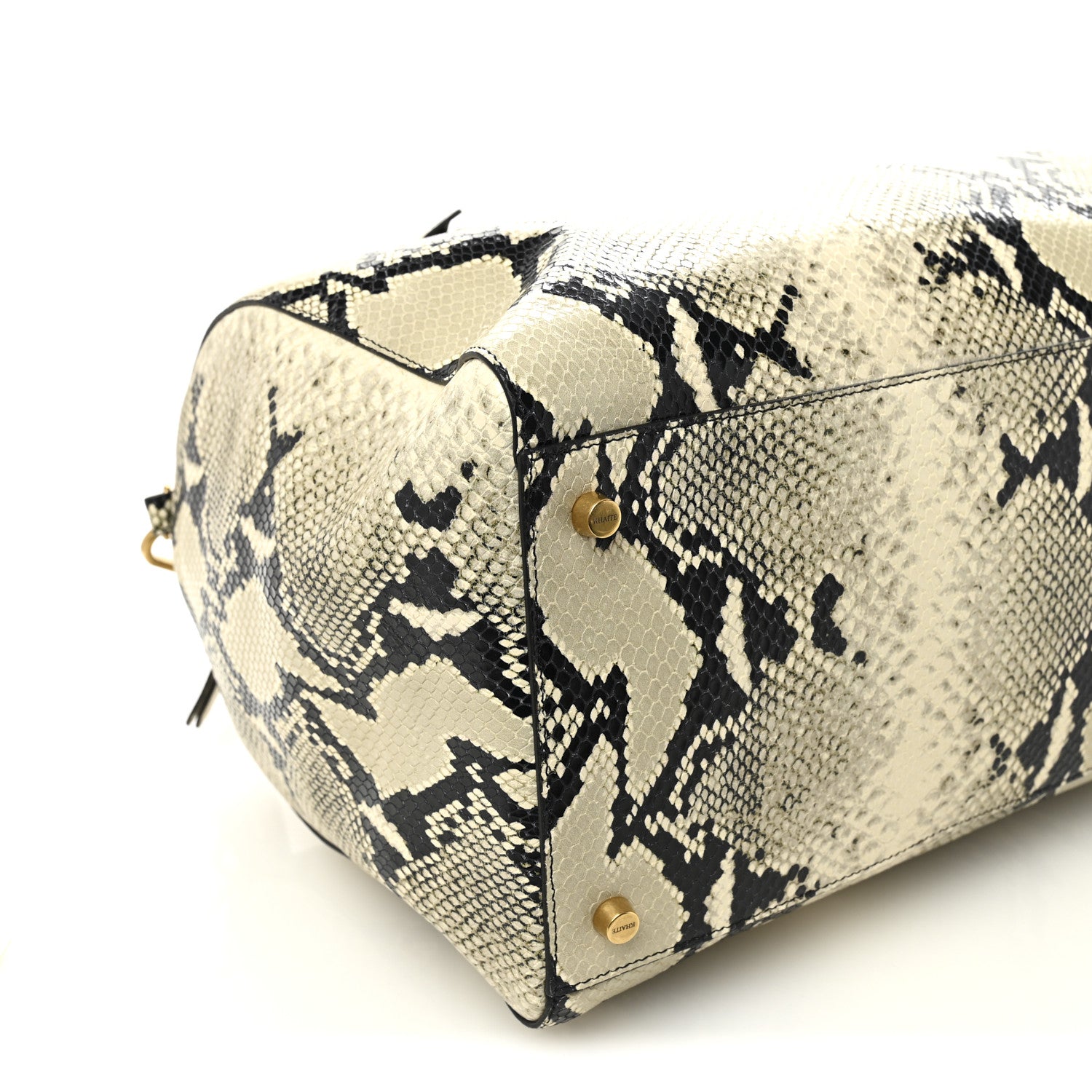 Khaite Calfskin Python Embossed Pierre Weekend Bag Natural 7 of 9