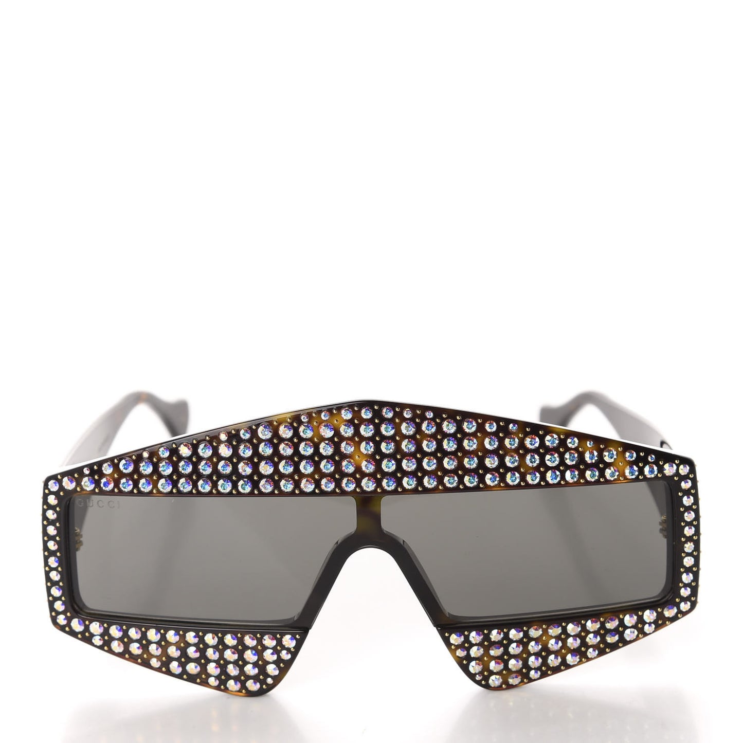 Crystal Rectangular Frame Sunglasses GG0357S Tortoiseshell