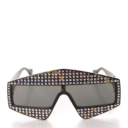 Gucci Crystal Rectangular Frame Sunglasses GG0357S Tortoiseshell 2 of 8