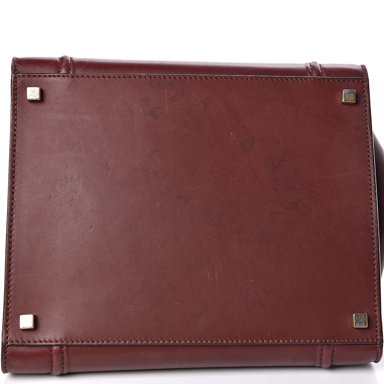 Celine Natural Calfskin Medium Phantom Luggage Burgundy 9 of 21