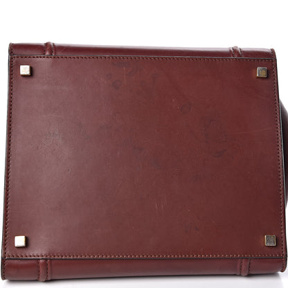 Celine Natural Calfskin Medium Phantom Luggage Burgundy 9 of 21