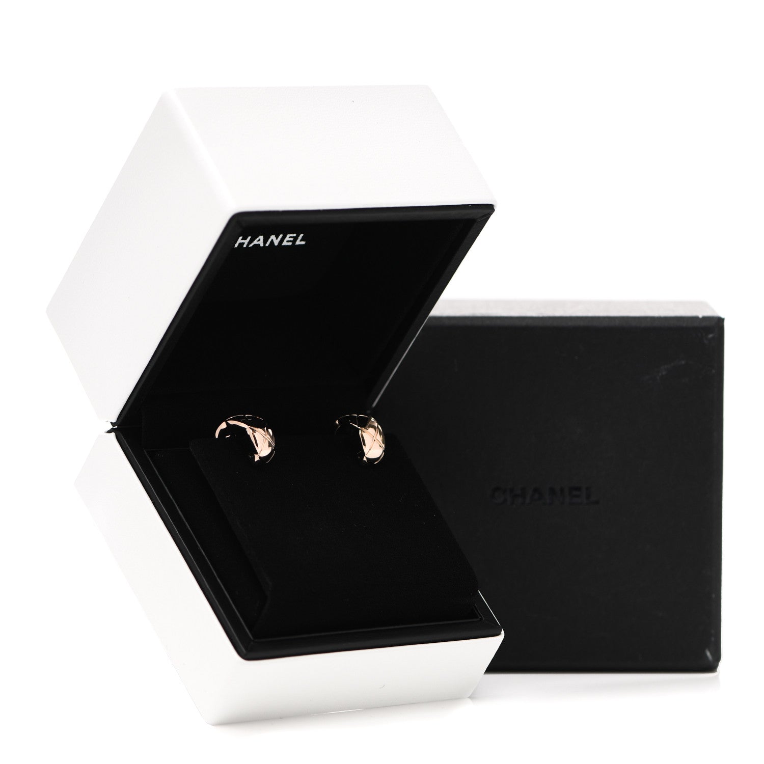 Chanel 18K Beige Gold Coco Crush Hoop Earrings 5 of 5