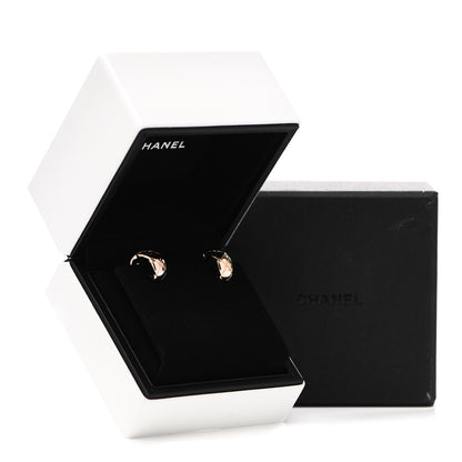 Chanel 18K Beige Gold Coco Crush Hoop Earrings 5 of 5