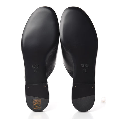 Gucci Malaga Kid Horsebit Slide Sandals 38 Black 5 of 8