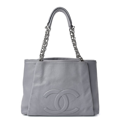 Chanel Caviar Large CC Tuck Tote Grey 1 of 11