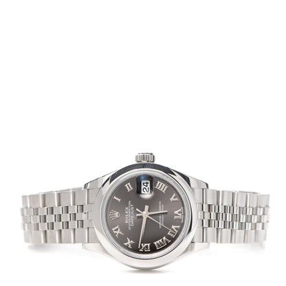 Rolex Stainless Steel 28mm Oyster Perpetual Datejust Watch Slate Roman 279160 2 of 5
