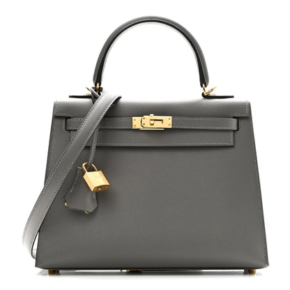 Hermes Madame Calfskin Kelly Sellier 25 Gris Meyer 1 of 11