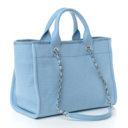 Chanel Mixed Fibers Small Deauville Tote Light Blue 6 of 19