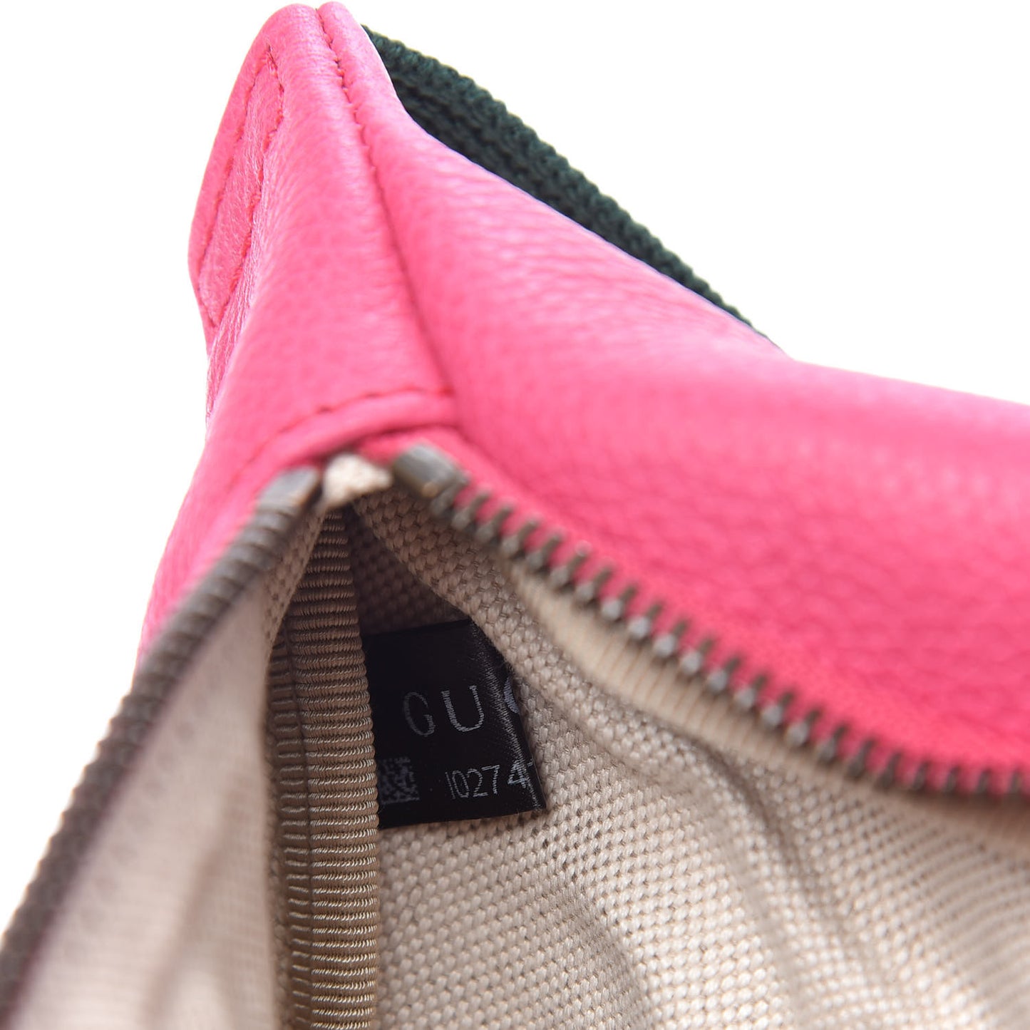 Grained Calfskin Small Logo Belt Bag Box Pink Green