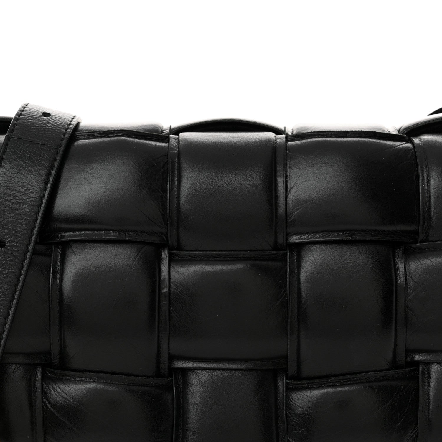 Bottega Veneta Paper Calfskin Maxi Intreccio Padded Cassette Crossbody Black 8 of 12