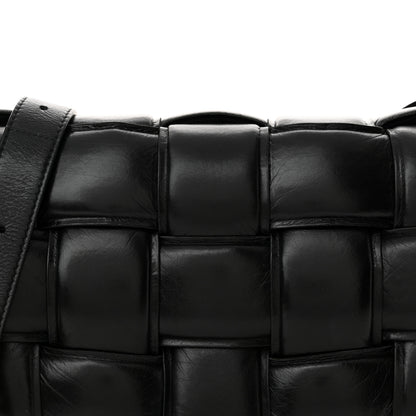 Bottega Veneta Paper Calfskin Maxi Intreccio Padded Cassette Crossbody Black 8 of 12