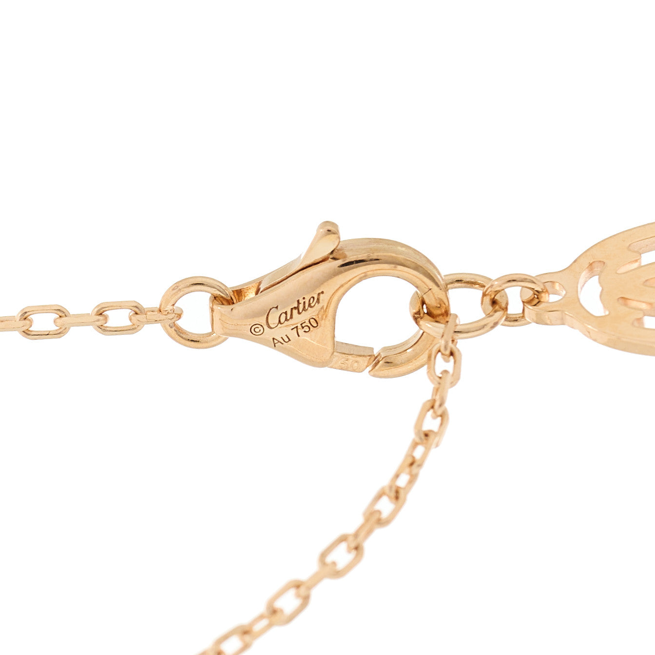 18K Pink Gold Diamond LM D'Amour Pendant Necklace