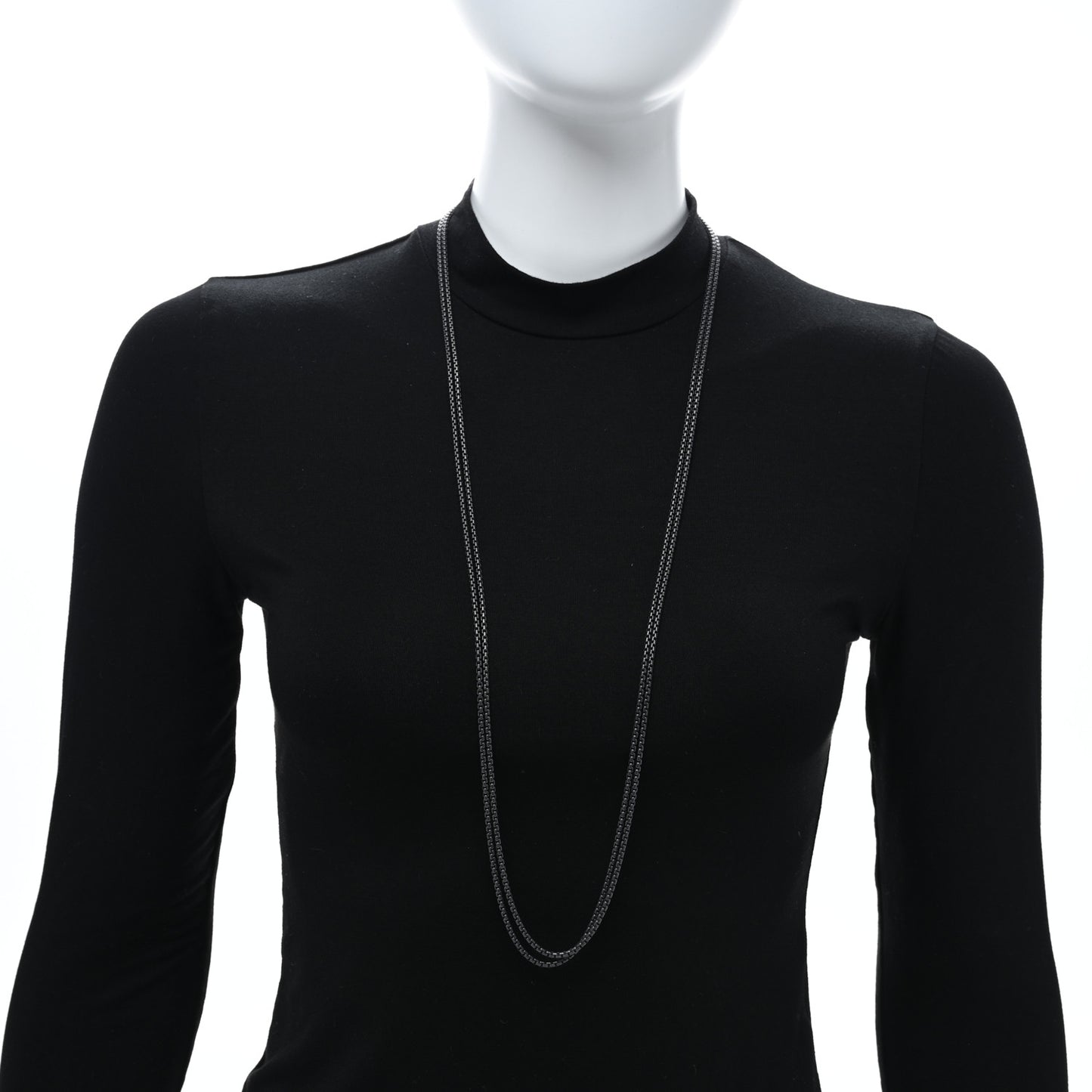 Darkened Sterling Silver 2.7mm Box Chain Necklace 72"