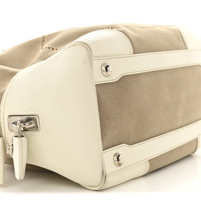 Prada Jacquard Logo Handbag Corda White 9 of 12