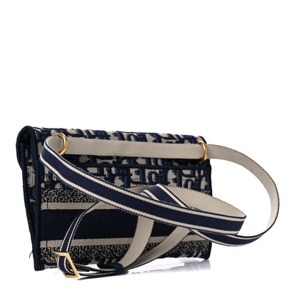 Christian Dior Oblique Slim Saddle Pouch Blue 3 of 13