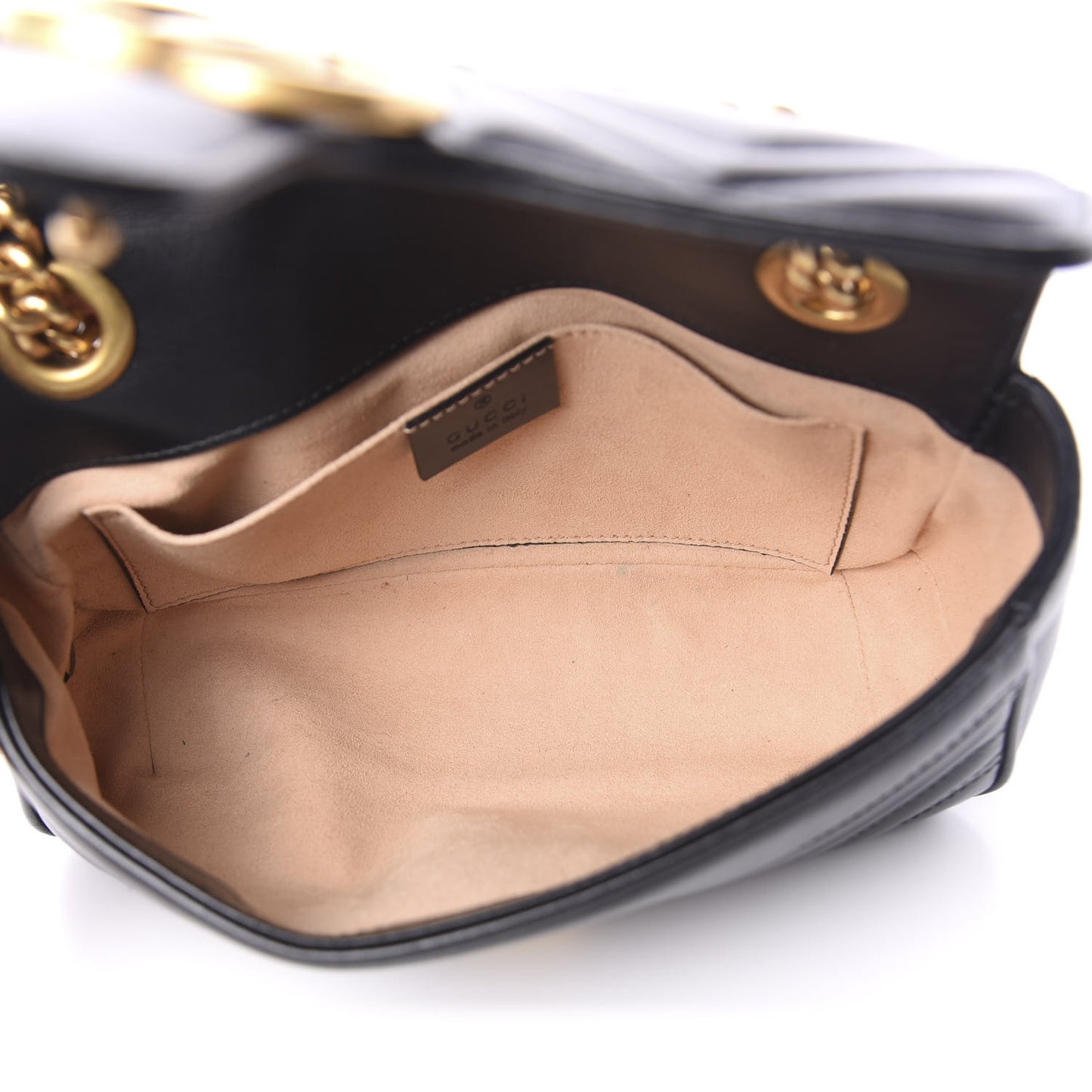 Calfskin Matelasse Mini GG Marmont Shoulder Bag Black