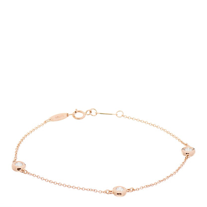 Tiffany 18K Rose Gold Diamond .30ctw Elsa Peretti Diamonds by the Yard Bracelet 1 of 6