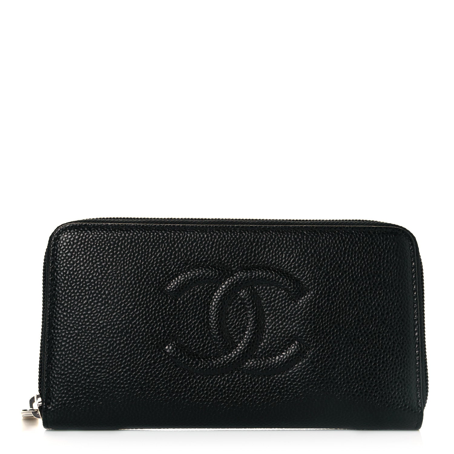 Chanel Caviar Large Timeless CC Zip Around Wallet Black 1 of 9