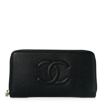 Chanel Caviar Large Timeless CC Zip Around Wallet Black 1 of 9