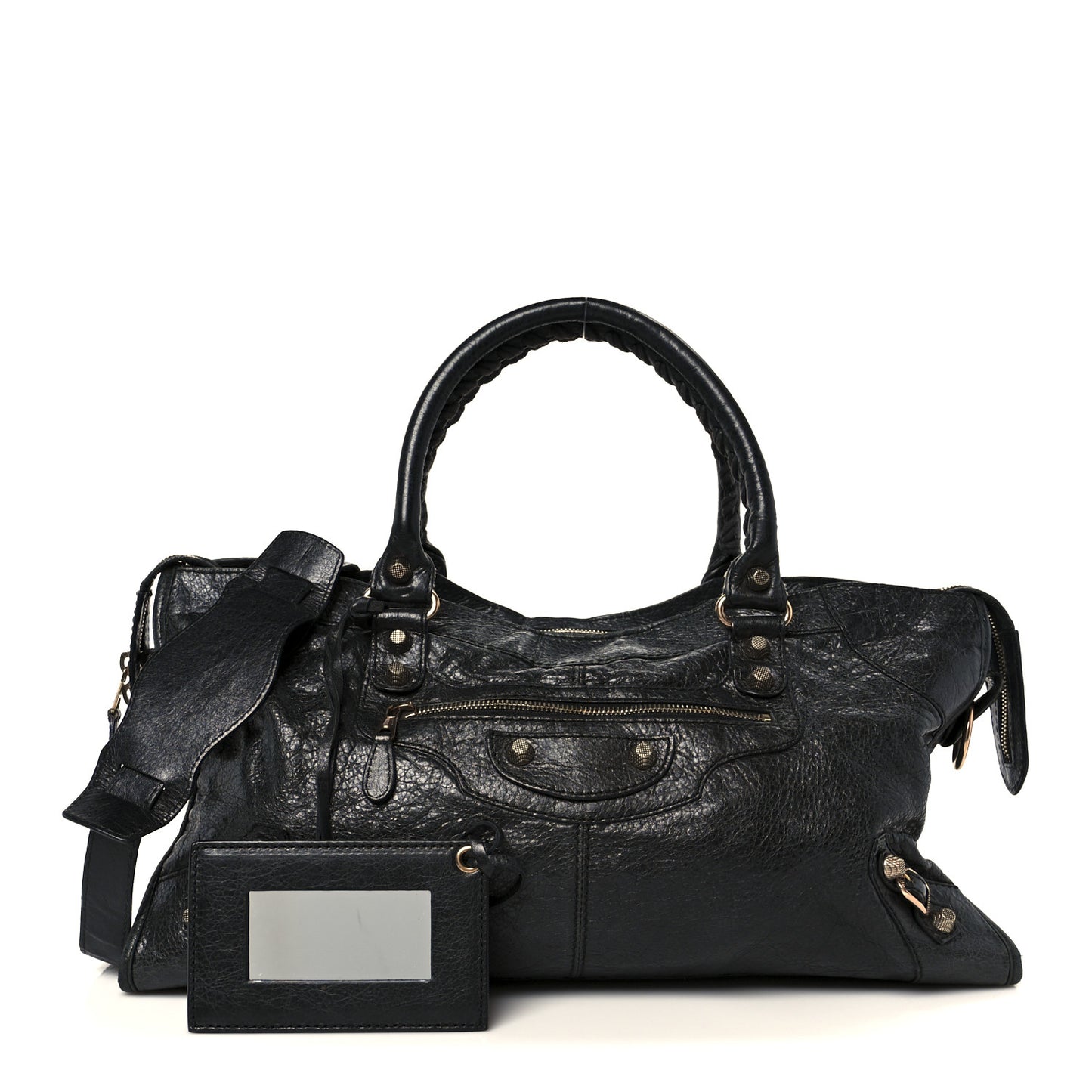 Agneau Giant 12 Rose Gold Hardware Part Time Black
