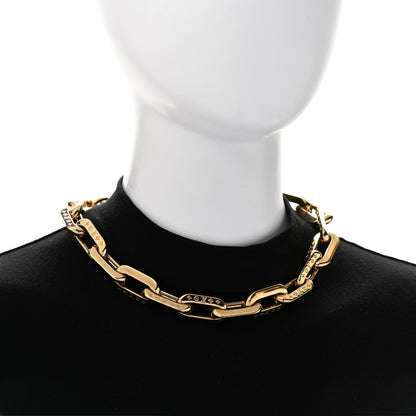 Louis Vuitton Monogram Chain Choker Necklace Gold 2 of 6