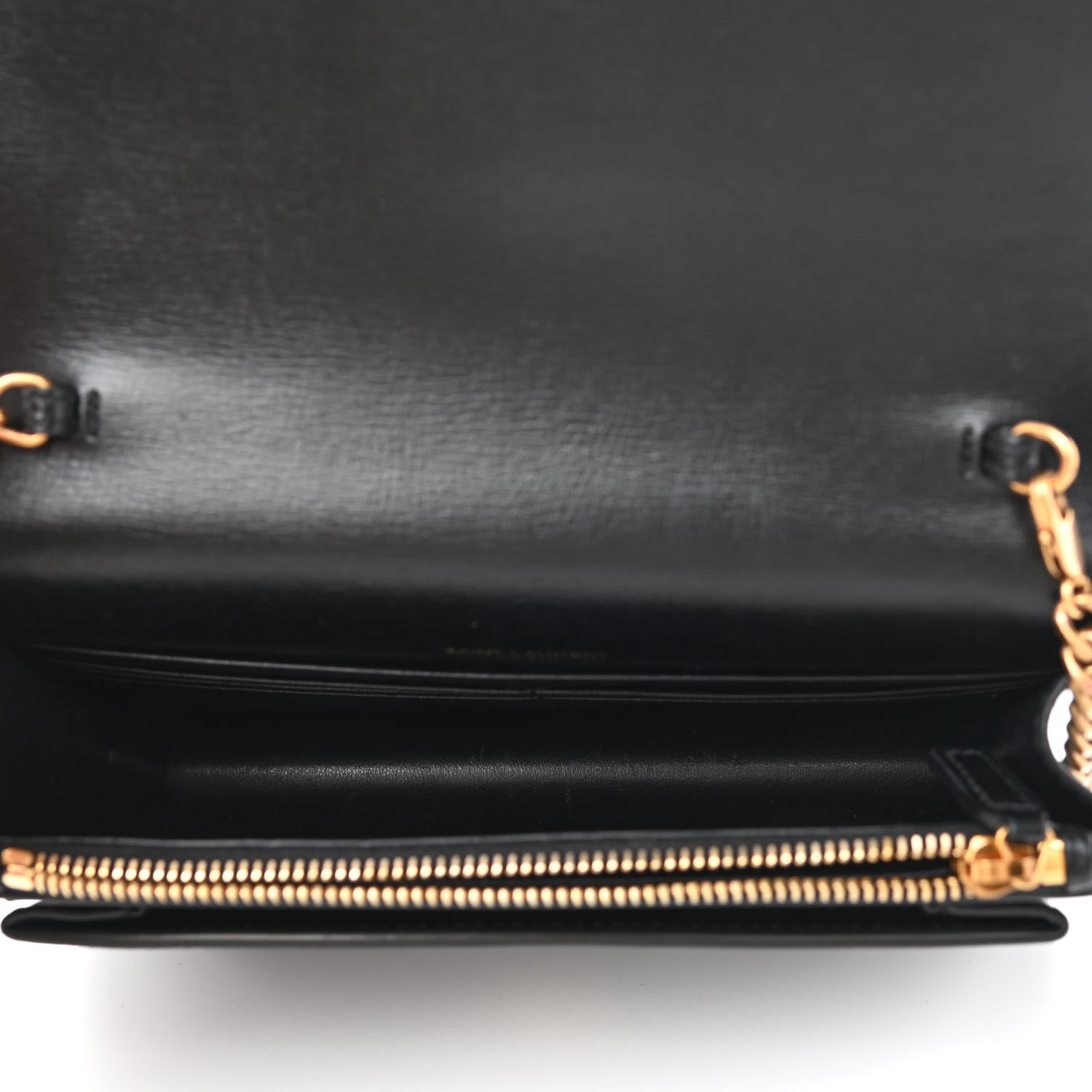 Saint Laurent Calfskin Monogram Sunset Chain Wallet Black 5 of 8