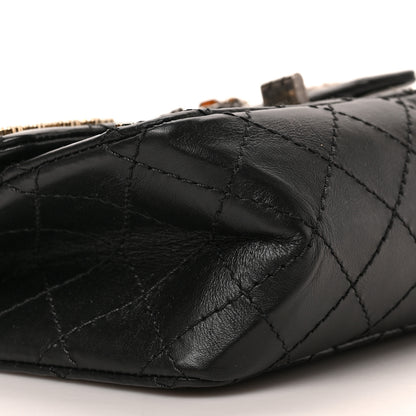 Chanel Aged Calfskin Lucky Charms 2.55 Reissue 224 Flap Black 7 of 8