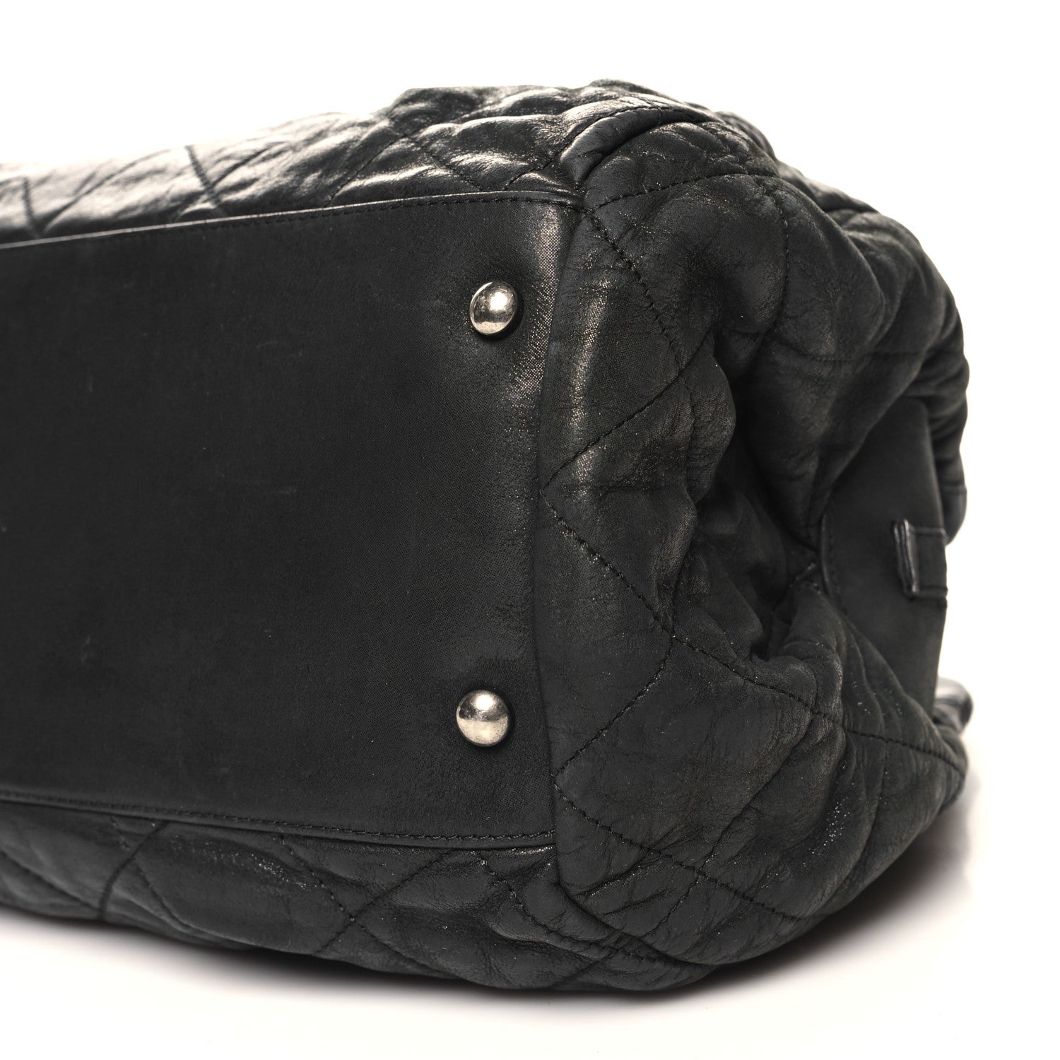 Chanel Iridescent Calfskin Chic Quilt Bowling Bag Black 10 of 11