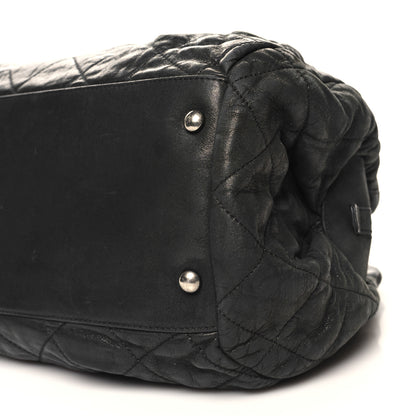 Chanel Iridescent Calfskin Chic Quilt Bowling Bag Black 10 of 11