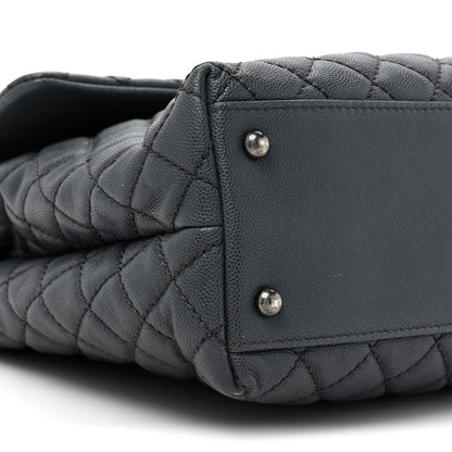 Chanel Caviar Lizard Quilted Large Coco Handle Flap Grey 11 of 16